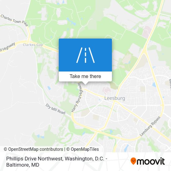 Phillips Drive Northwest map