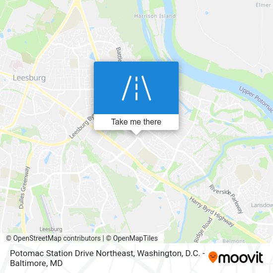 Potomac Station Drive Northeast map