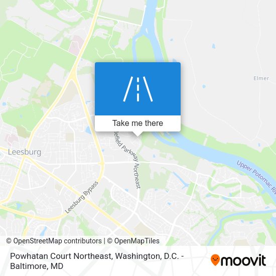 Mapa de Powhatan Court Northeast