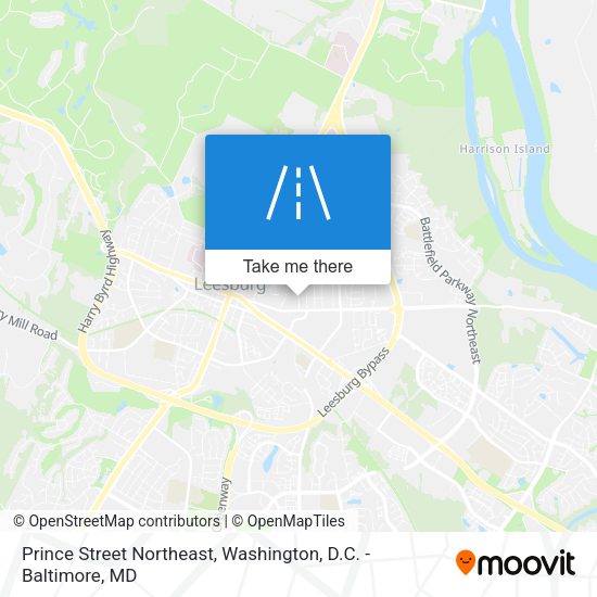 Mapa de Prince Street Northeast
