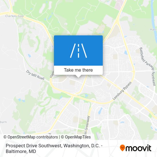 Prospect Drive Southwest map