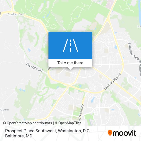 Mapa de Prospect Place Southwest