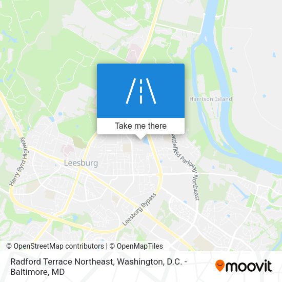Mapa de Radford Terrace Northeast