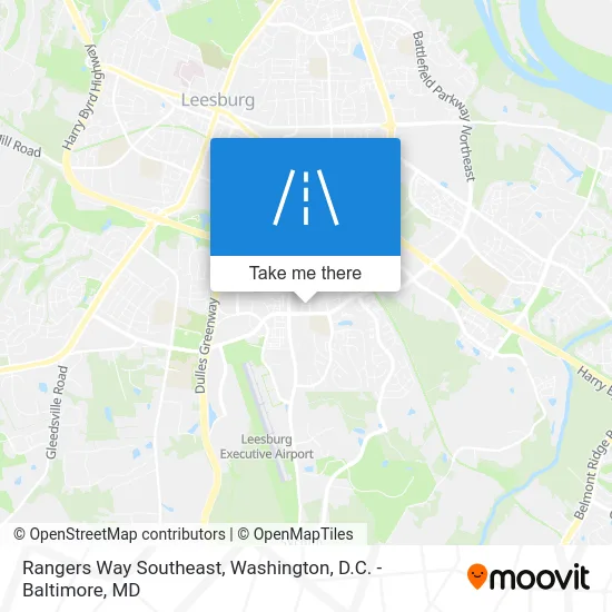 Rangers Way Southeast map