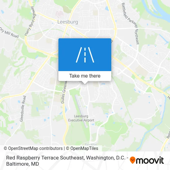 Red Raspberry Terrace Southeast map