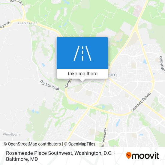 Mapa de Rosemeade Place Southwest