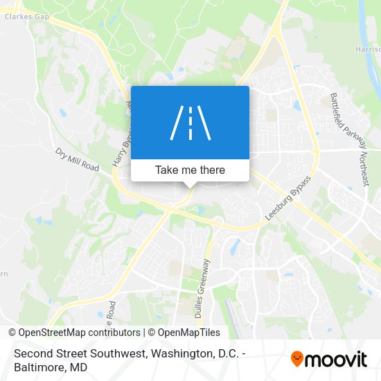Mapa de Second Street Southwest