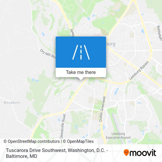 Tuscarora Drive Southwest map