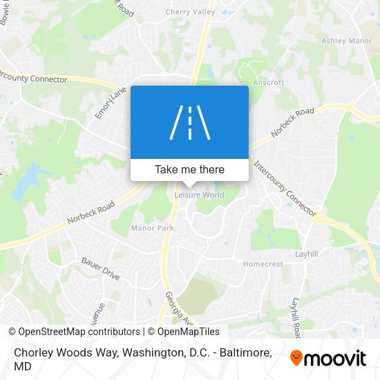 Chorley Woods Way map