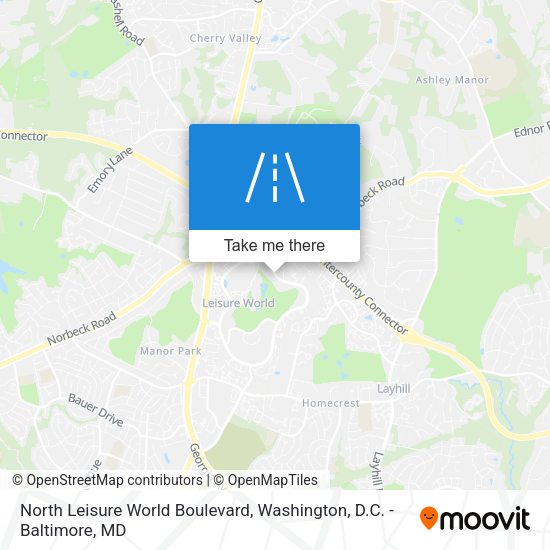 North Leisure World Boulevard map