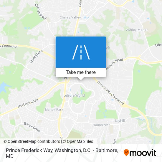 Prince Frederick Way map