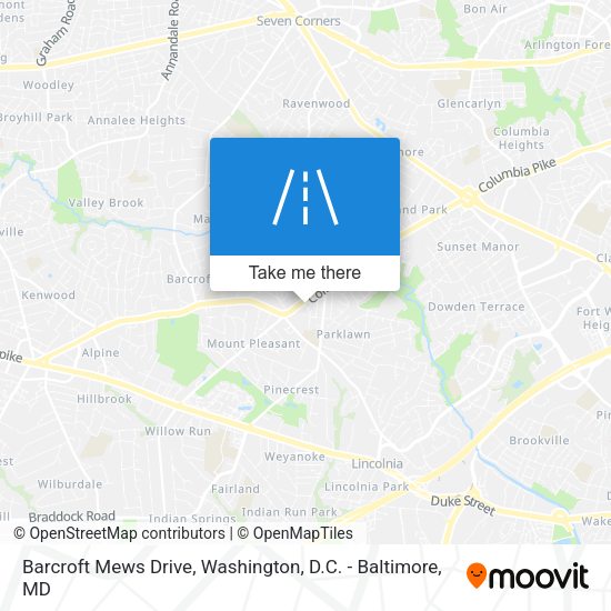 Mapa de Barcroft Mews Drive