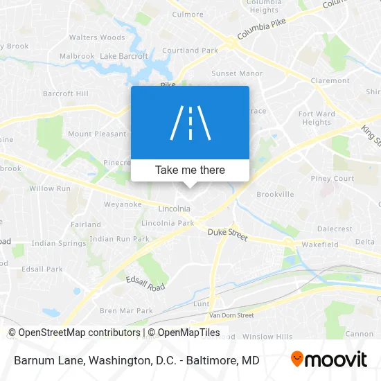 Barnum Lane map