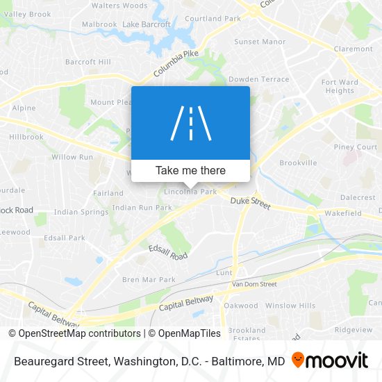 Mapa de Beauregard Street