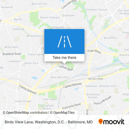 Birds View Lane map