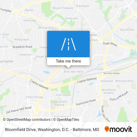 Bloomfield Drive map