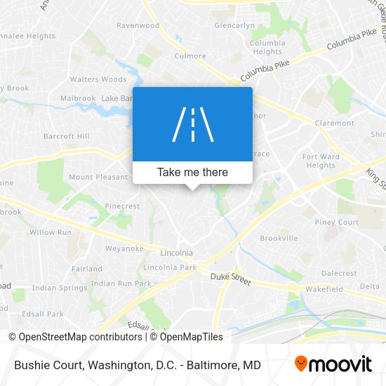 Bushie Court map