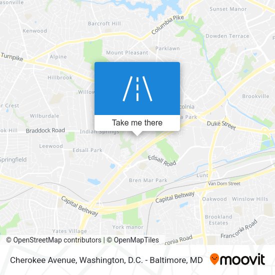 Mapa de Cherokee Avenue
