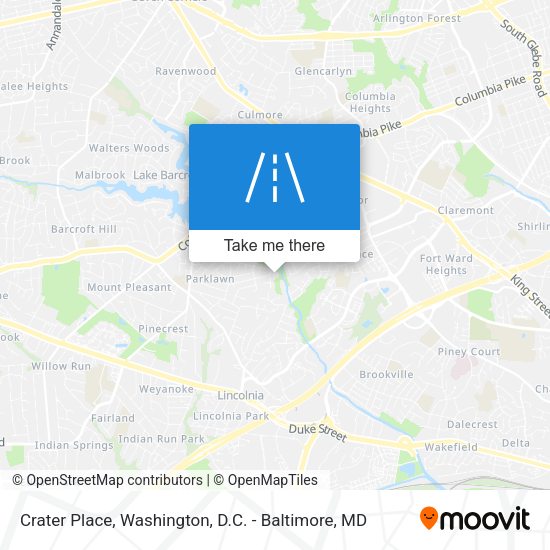 Crater Place map