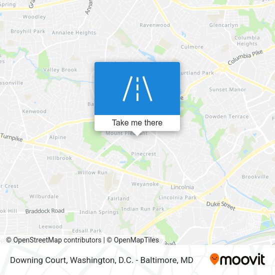 Downing Court map