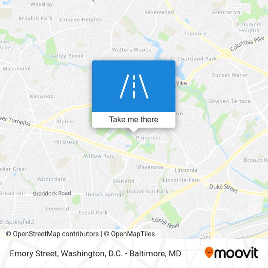 Mapa de Emory Street