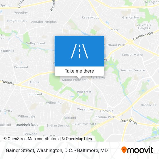 Gainer Street map