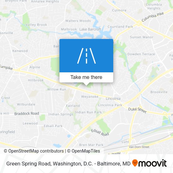 Green Spring Road map