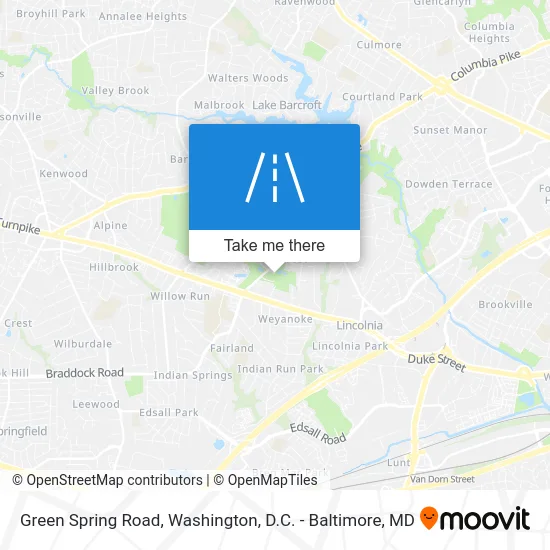 Green Spring Road map