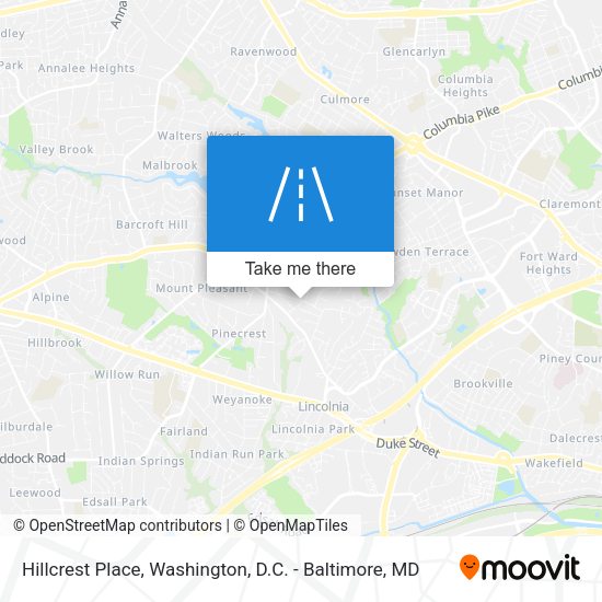Hillcrest Place map