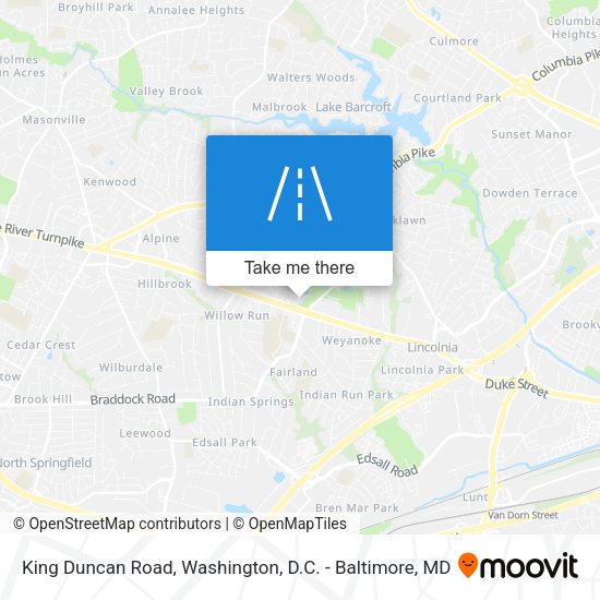 King Duncan Road map