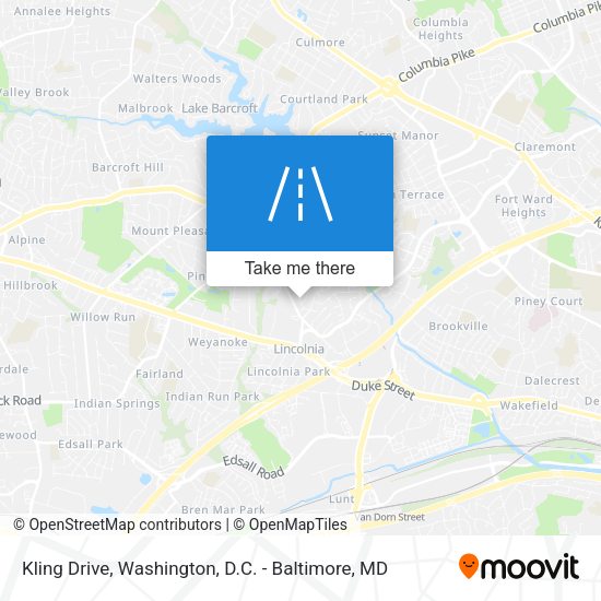 Kling Drive map