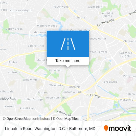 Lincolnia Road map