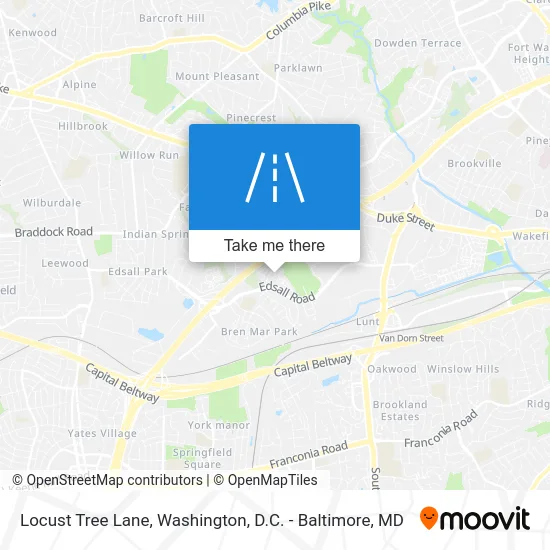 Locust Tree Lane map