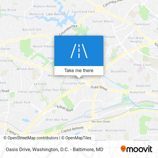 Oasis Drive map