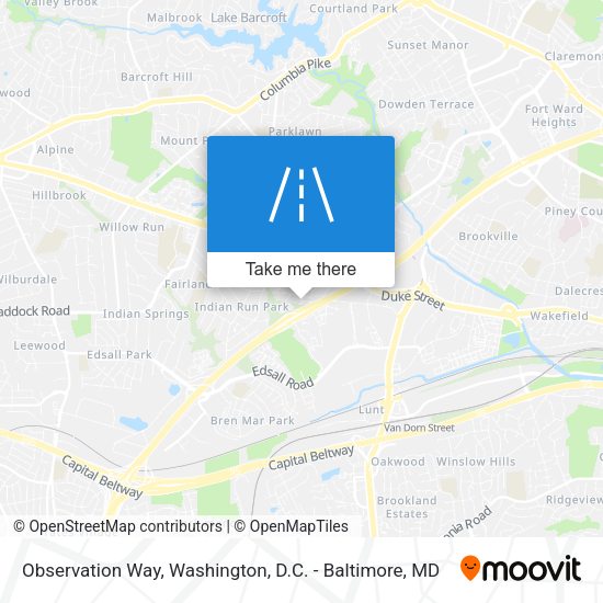 Observation Way map