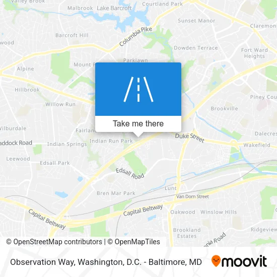 Observation Way map