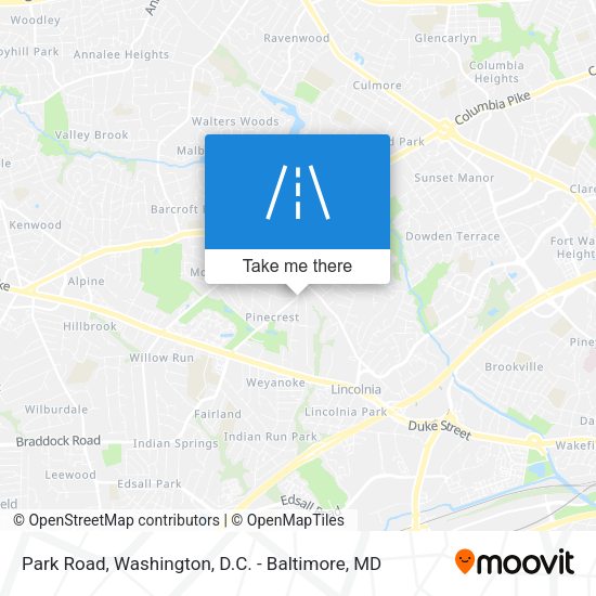 Park Road map
