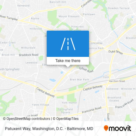 Patuxent Way map