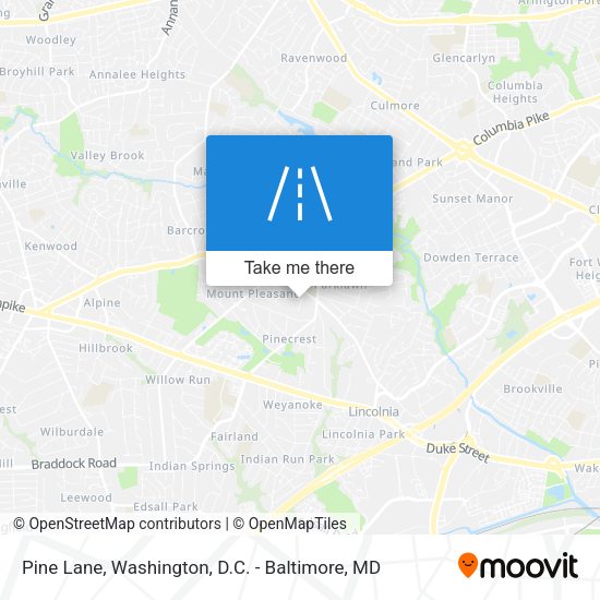 Mapa de Pine Lane