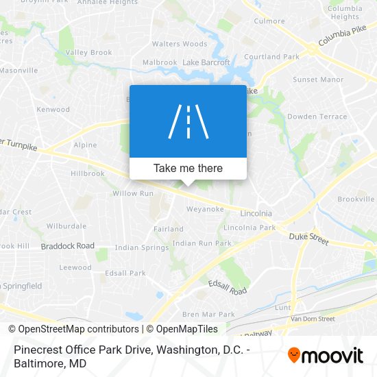 Pinecrest Office Park Drive map