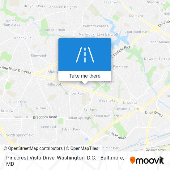 Mapa de Pinecrest Vista Drive