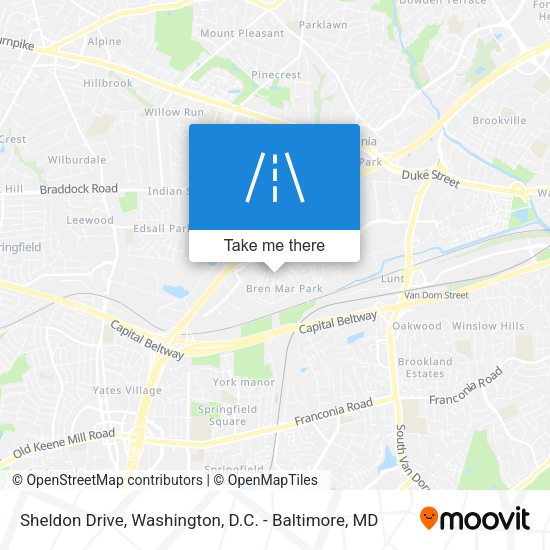 Sheldon Drive map