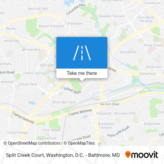 Split Creek Court map