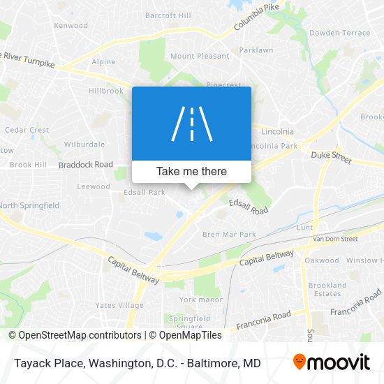 Tayack Place map