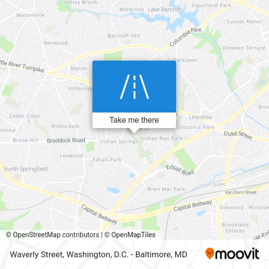 Waverly Street map