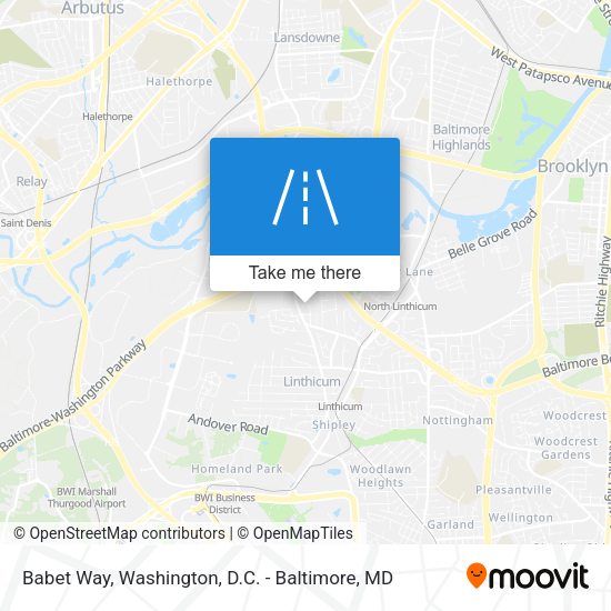 Babet Way map