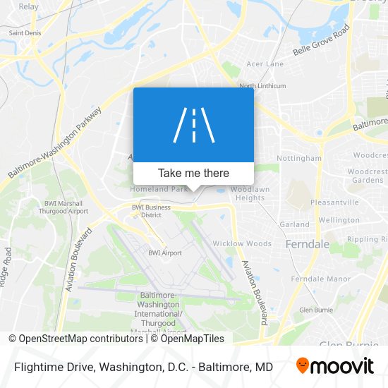 Flightime Drive map
