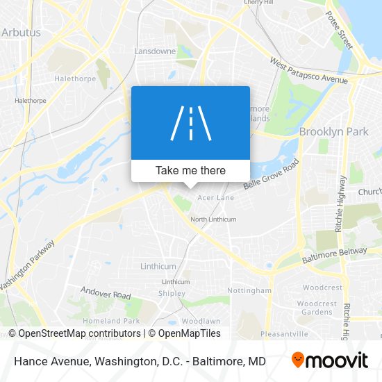 Hance Avenue map