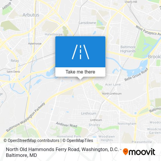 North Old Hammonds Ferry Road map
