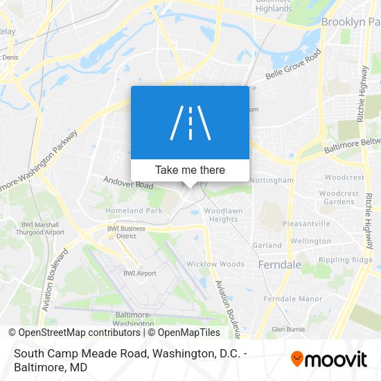 South Camp Meade Road map